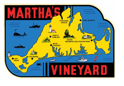Martha's Vineyard Vintage Style Sticker Decal R8540