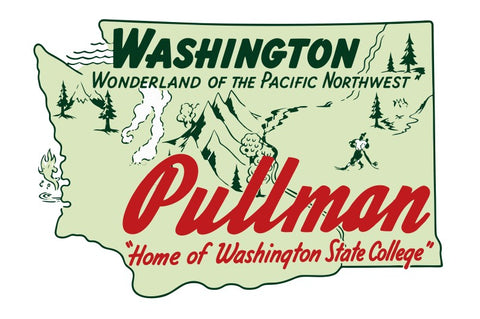 Pullman Washington Vintage Style Sticker Decal R8513