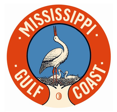 Mississippi Gulf Vintage Style Sticker Decal R8554