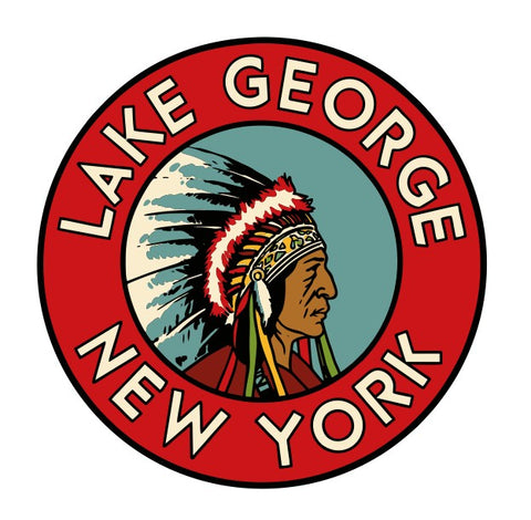Lake George NY Vintage Style Sticker Decal R8613