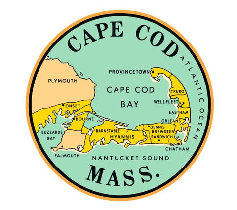 Cape Cod Vintage Style Sticker Decal R8591