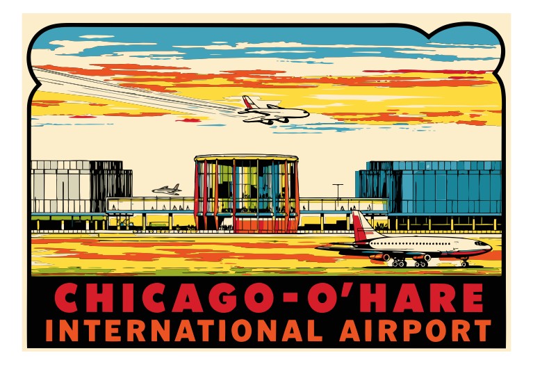Chicago Vintage Style Sticker Decal R8589