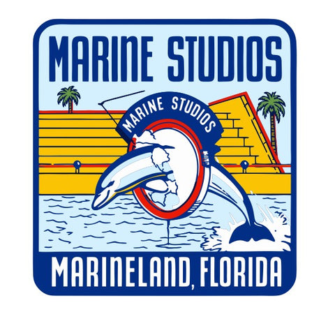 Marineland, Florida Vintage Style Sticker Decal R8634