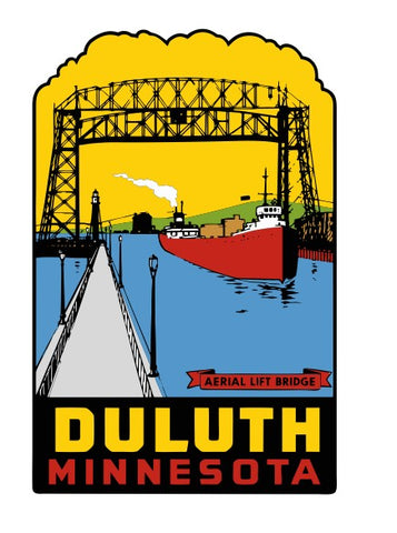 Duluth Minnesota Vintage Style Sticker Decal R8590