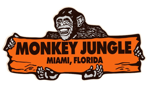 Monkey Jungle Miami Vintage Style Sticker Decal R8537