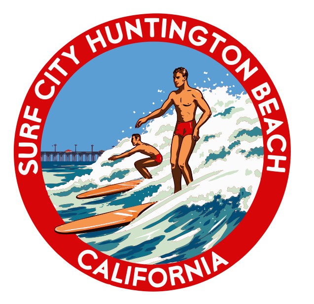 Huntington Beach California Vintage Style Sticker Decal R8627