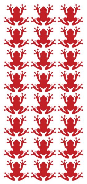 Frog Stickers Sticker Vinyl 1.20" DC34-032 Red