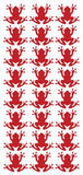 Frog Stickers Sticker Vinyl 1.20" DC34-032 Red