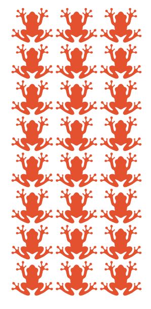 Frog Stickers Sticker Vinyl 1.20" DC34-035 Orange