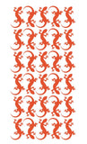 Lizard Stickers Sticker 1-1/4" DC35-035 Orange