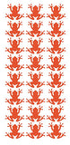 Frog Stickers Sticker Vinyl 1.20" DC34-035 Orange