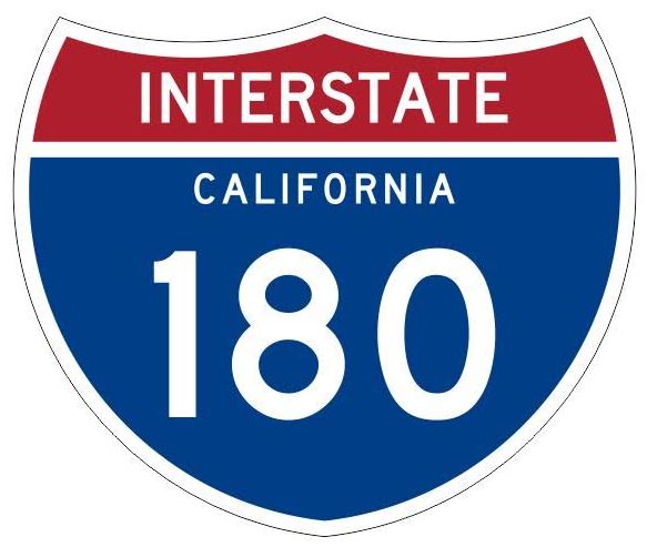 California Interstate 180 Sticker Decal R7189 Highway Sign Road Sign