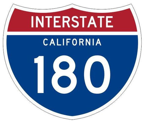 California Interstate 180 Sticker Decal R7189 Highway Sign Road Sign