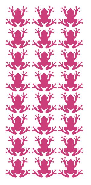 Frog Stickers Sticker Vinyl 1.20" DC34-041 Hot Pink