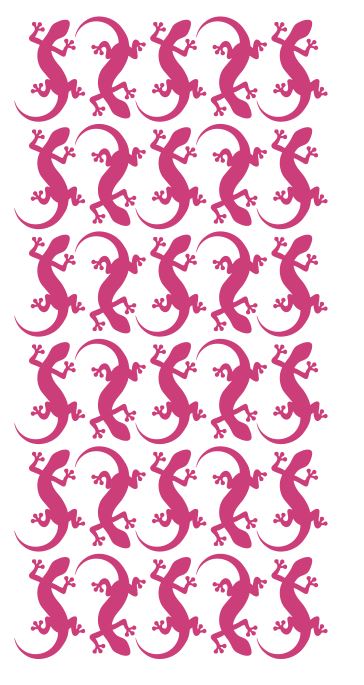 Lizard Stickers Sticker 1-1/4" DC35-041 Hot Pink