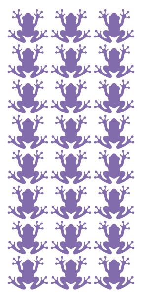 Frog Stickers Sticker Vinyl 1.20" DC34-043 Lavender