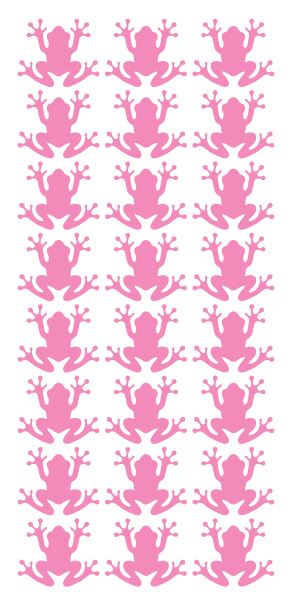 Frog Stickers Sticker Vinyl 1.20" DC34-045 Pink