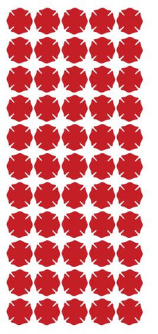 Red Fire Badge Fire Department Stickers 3/4" DC10-032