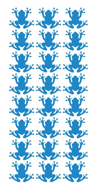 Frog Stickers Sticker Vinyl 1.20" DC34-053 Medium Blue
