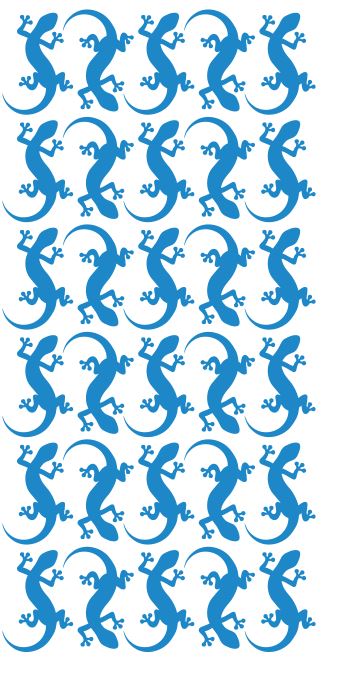 Lizard Stickers Sticker 1-1/4" DC35-053 Medium Blue