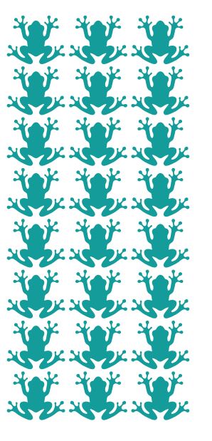 Frog Stickers Sticker Vinyl 1.20" DC34-054 Turquoise Blue