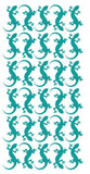 Lizard Stickers Sticker 1-1/4" DC35-054 Turquoise Blue
