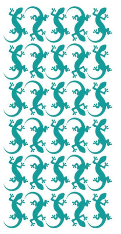 Lizard Stickers Sticker 1-1/4" DC35-054 Turquoise Blue