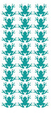 Frog Stickers Sticker Vinyl 1.20" DC34-054 Turquoise Blue