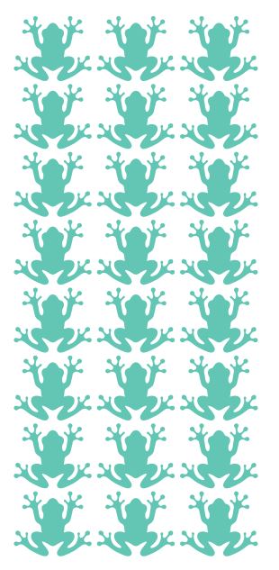 Frog Stickers Sticker Vinyl 1.20" DC34-055 Mint Green