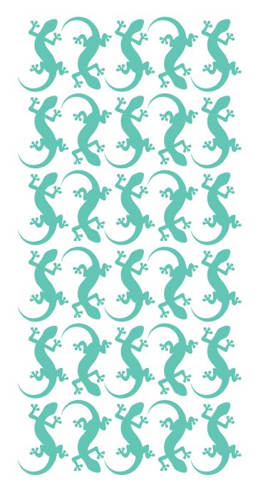Lizard Stickers Sticker 1-1/4" DC35-055 Mint Green