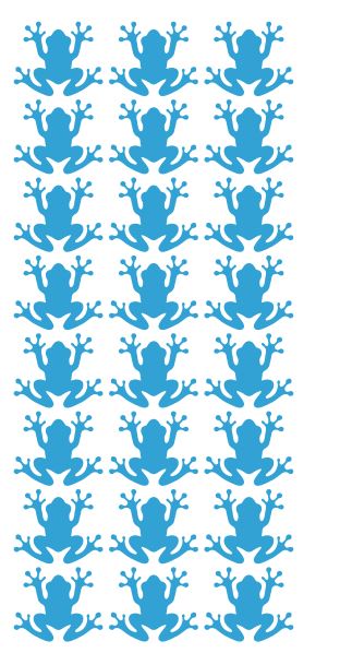 Frog Stickers Sticker Vinyl 1.20" DC34-056 Light Blue