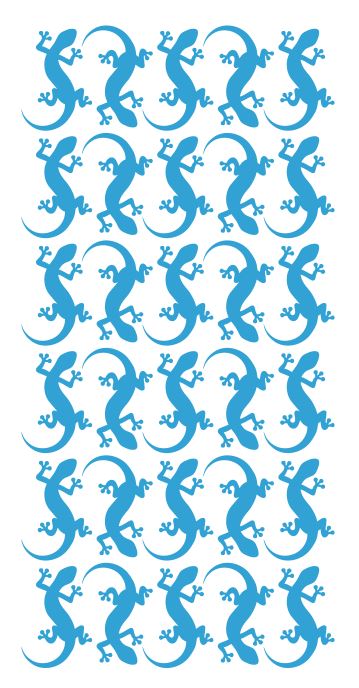 Lizard Stickers Sticker 1-1/4" DC35-056 Light Blue
