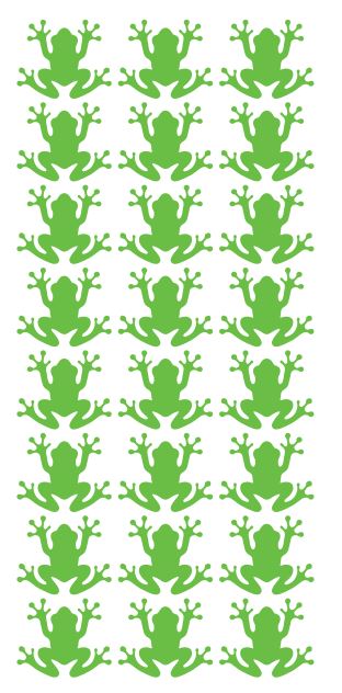 Frog Stickers Sticker Vinyl 1.20" DC34-063 Lime Green