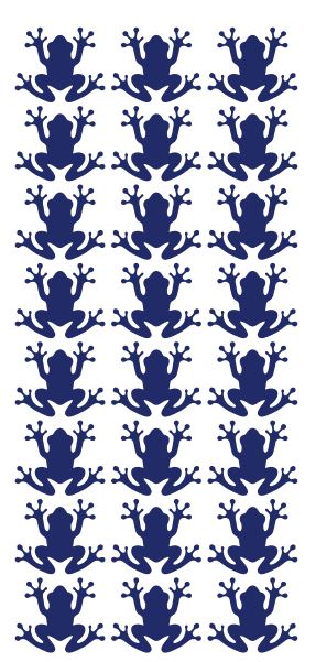 Frog Stickers Sticker Vinyl 1.20" DC34-065 Dark Blue