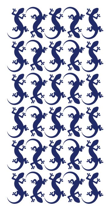 Lizard Stickers Sticker 1-1/4" DC35-065 Dark Blue