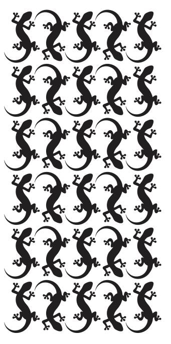Lizard Stickers Sticker 1-1/4" DC35-070 Black