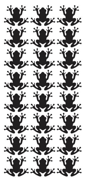 Frog Stickers Sticker Vinyl 1.20" DC34-070 Black