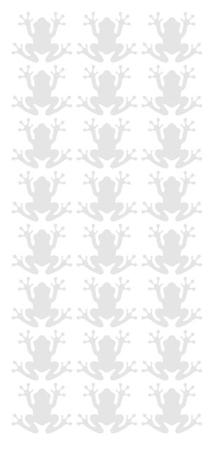 Frog Stickers Sticker Vinyl 1.20" DC34-072 Light Grey