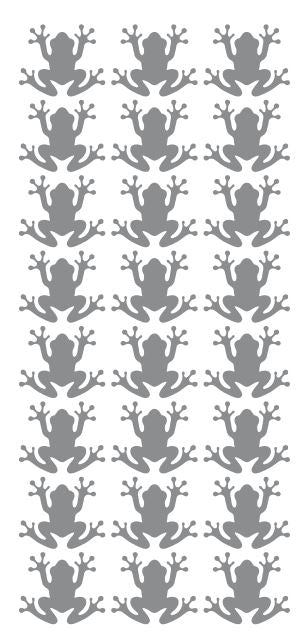 Frog Stickers Sticker Vinyl 1.20" DC34-073 Dark Grey