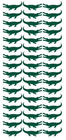 Dark Green Alligator Crocodile Stickers 1-1/4" DC23-613