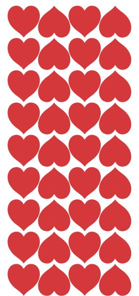 Red Heart Stickers 1" DC20-032
