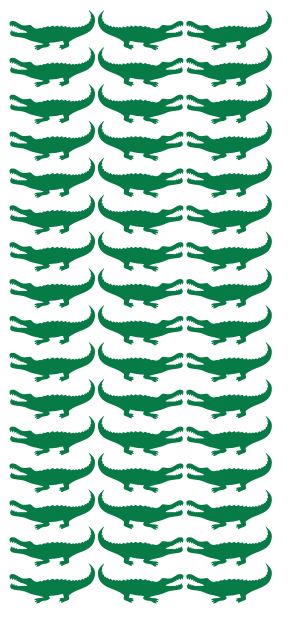 Green Alligator Crocodile Stickers 1-1/4" DC23-068