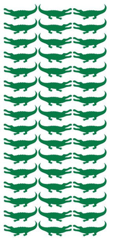 Green Alligator Crocodile Stickers 1-1/4" DC23-068