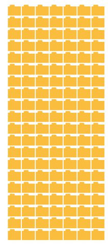 Golden Yellow Folder Shaped Stickers 1/2" DC02-.05-019