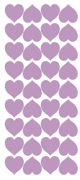 Lilac Heart Stickers 1" DC20-042