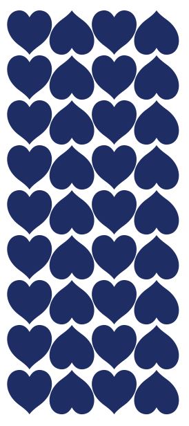 Dark Blue Heart Stickers 1" DC20-065