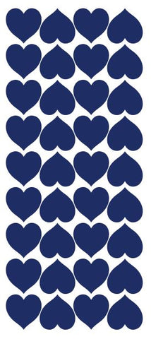 Dark Blue Heart Stickers 1" DC20-065