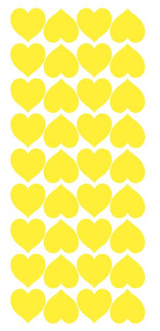 Light Yellow Heart Stickers 1" DC20-025