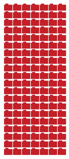 Red Folder Shaped Stickers 1/2" DC02-.05-032