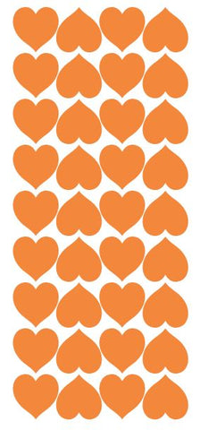 Light Orange Heart Stickers 1" DC20-020